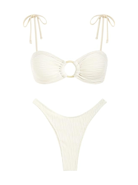 White summer bikini