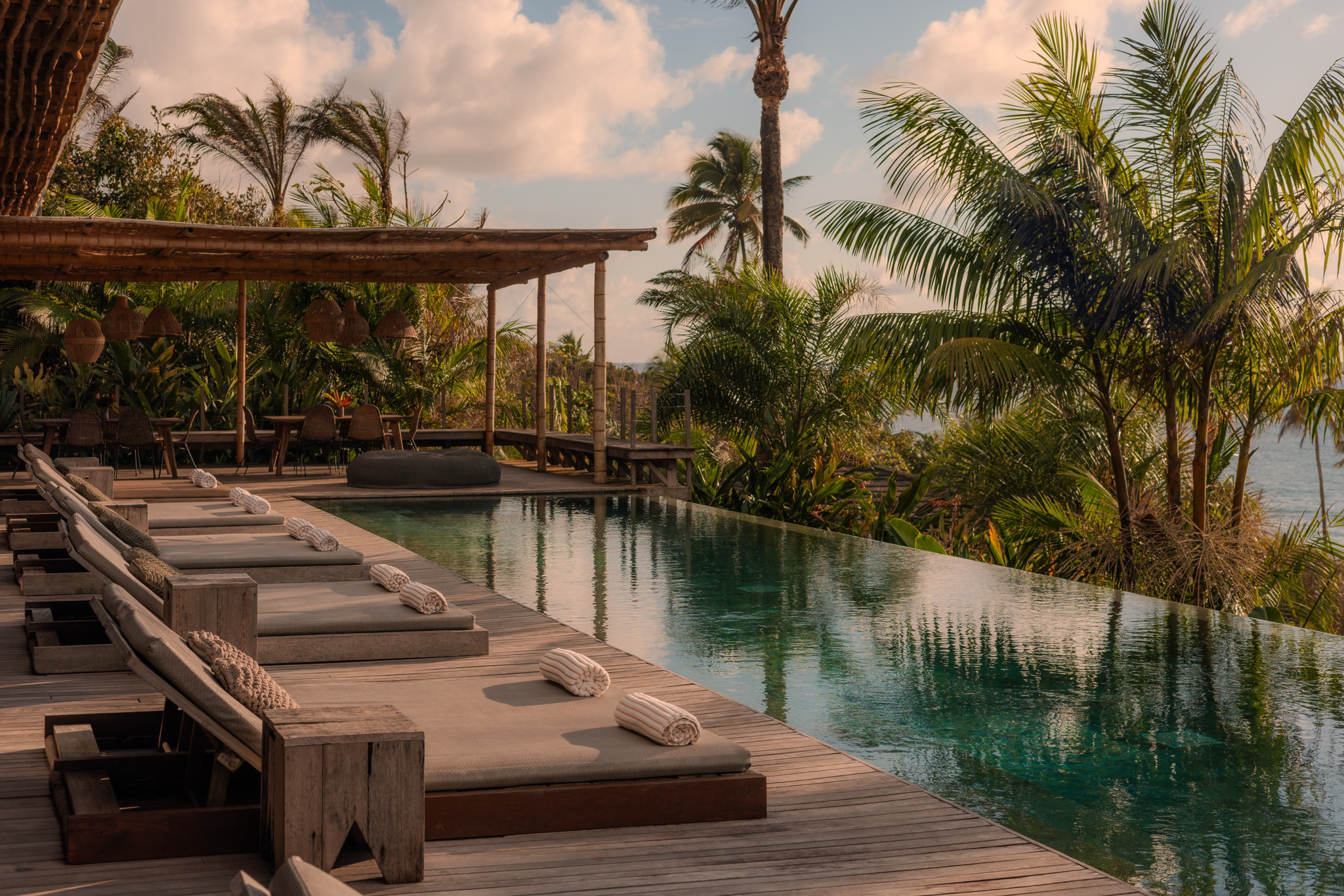 Poolside Sunset Itacare Luxury Resort