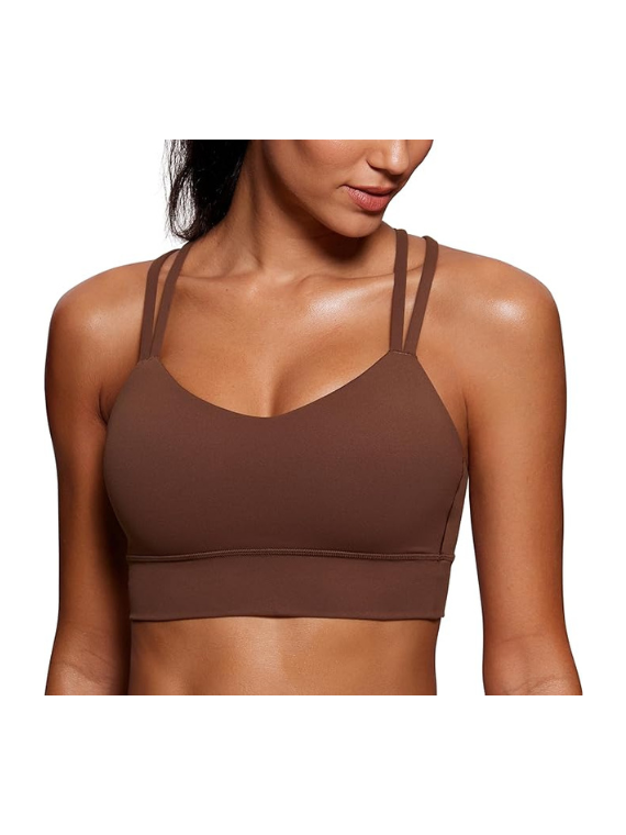 Brown Yoga Bralette Travel